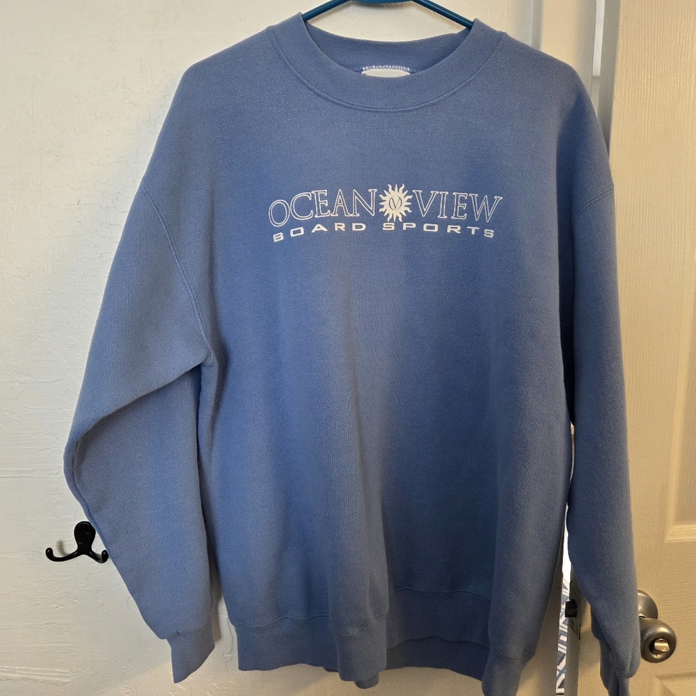 💙💙 Vintage 90s Lee Blue Crew-neck Sweatshirt, Ocean View 💙💙
